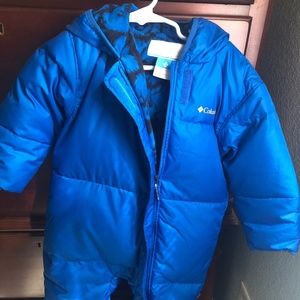 Columbia snowsuit with hood size 18-24 month blue